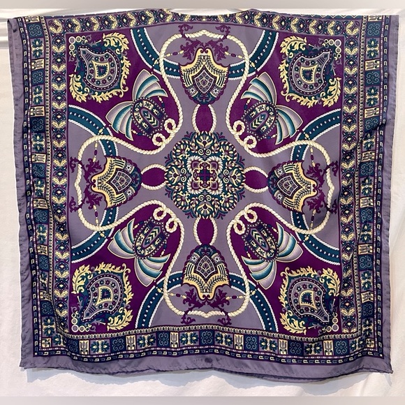 NWOT - Winlar Mid-Length V-Neck Rope Design Kaftan - Purple/Gray- OS - Picture 4 of 6